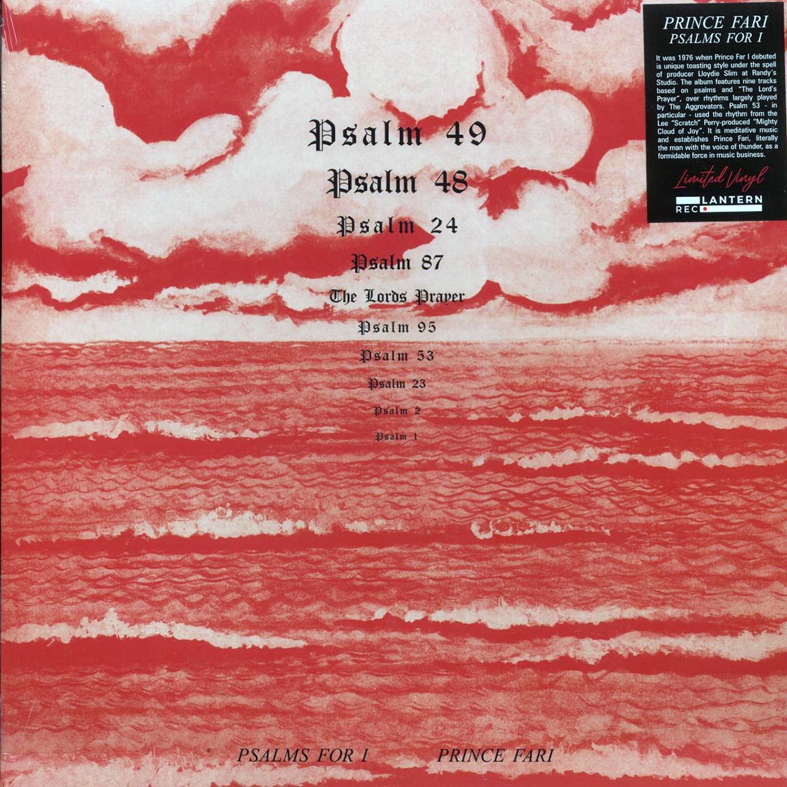 Prince Far I - Psalms For I - Vinyl LP