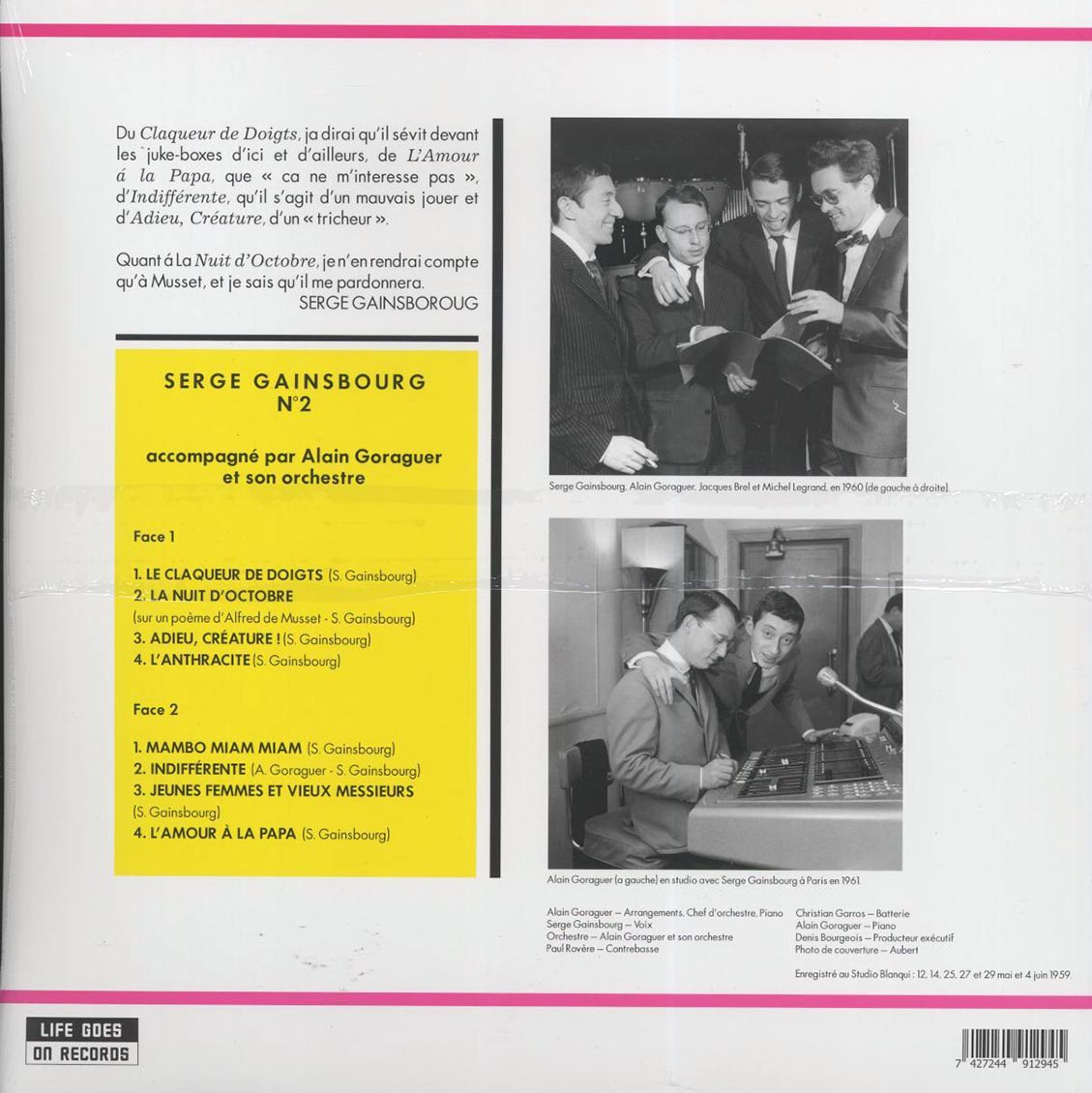 Serge Gainsbourg - No. 2: Avec Alain Goraguer Orchestre - Vinyl LP, LP
