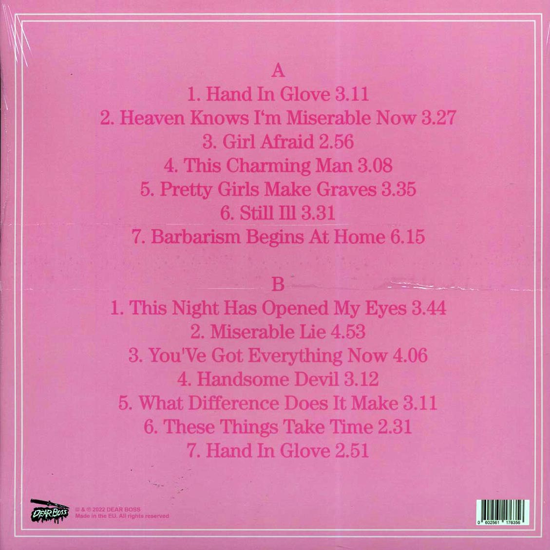 The Smiths - Hamburg Knows I'm Miserable Now: Markthalle, Germany, 6 May 1984 (ltd. 300 copies made) (splatter vinyl) - Vinyl LP, LP