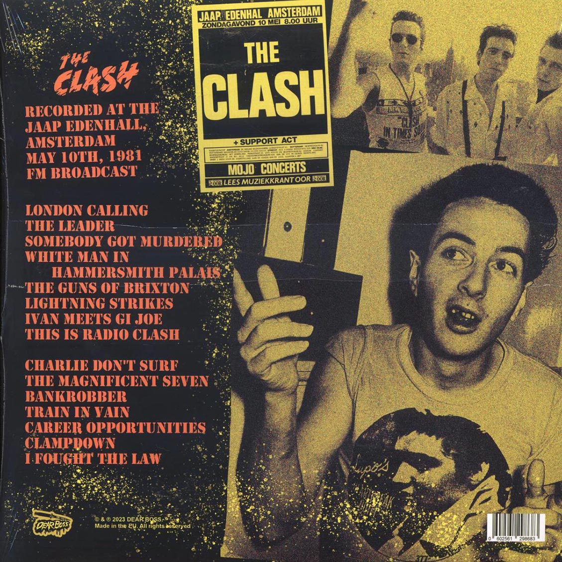 The Clash - Amsterdam's Burning: Jaap Edenhall, Amsterdam, May 10th 1981 (ltd. 300 copies made) (splatter vinyl) - Vinyl LP, LP