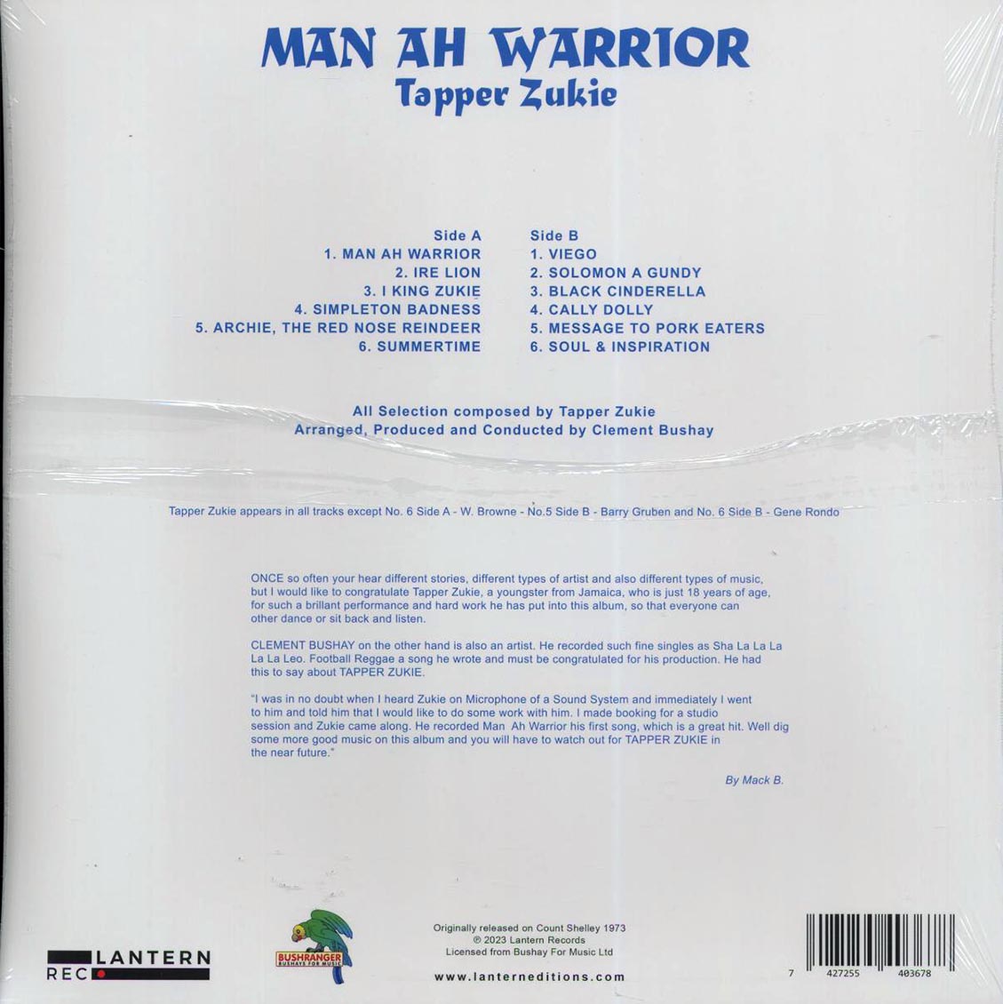 Tappa Zukie - Man Ah Warrior - Vinyl LP, LP