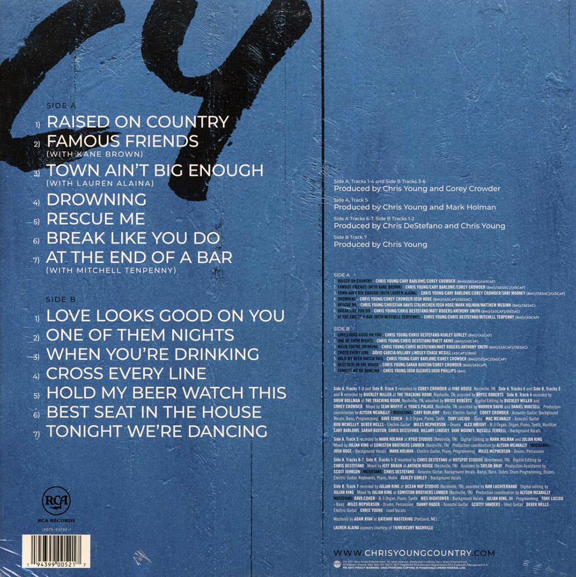 Chris Young - Famous Friends (aqua blue vinyl) - Vinyl LP, LP
