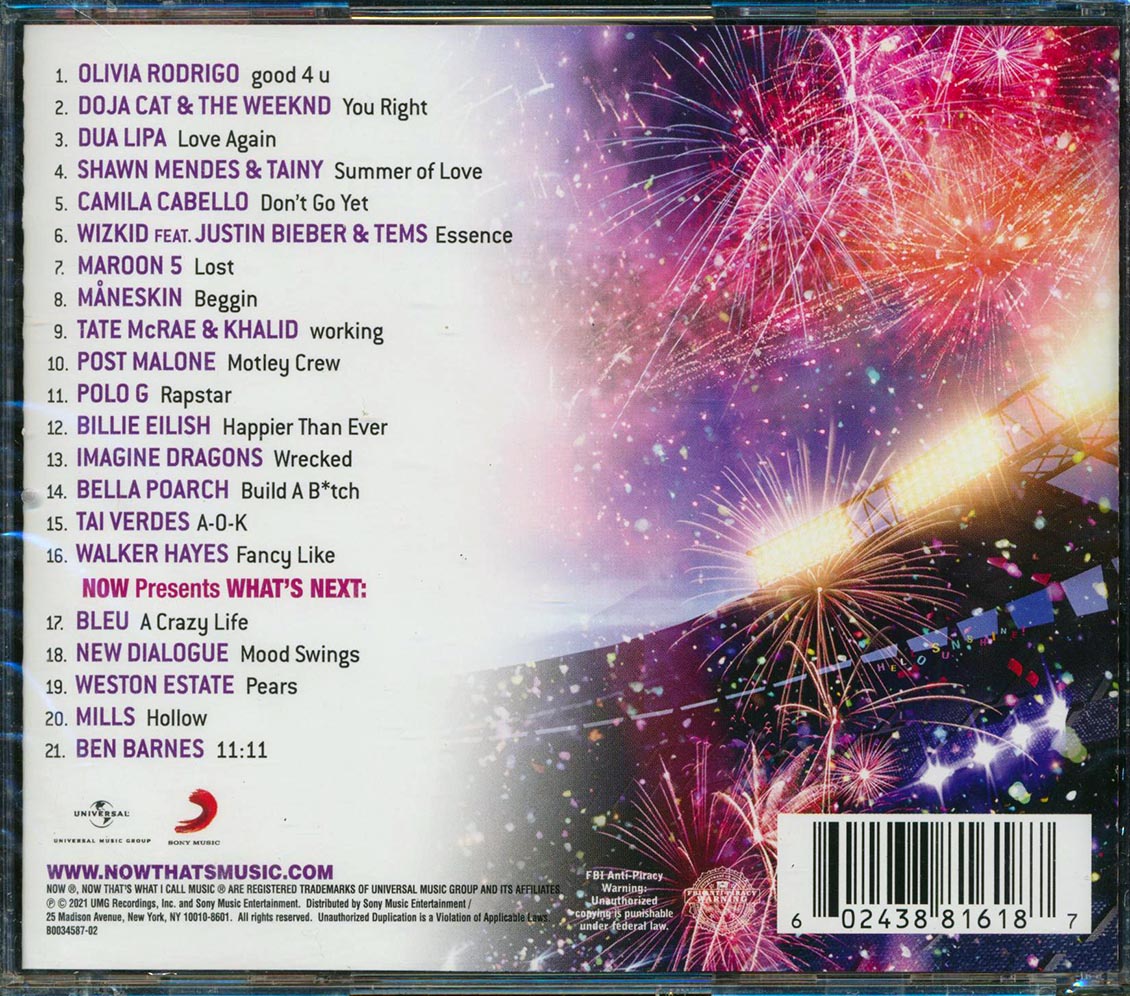 Olivia Rodrigo, Billie Eilish, Imagine Dragons, The Weeknd, Dua Lipa, Etc. - Now That's What I Call Music! 80 - CD, CD