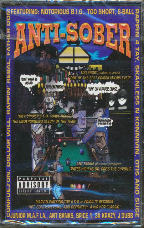 Too Short, J-Dubb, Gangsta P, Rappin' Rebel, Etc. - Anti-Sober - TAPE, TAPE