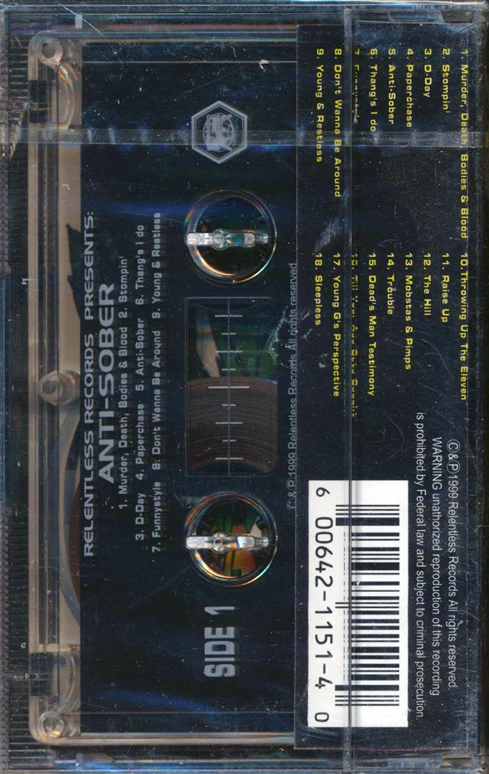 Too Short, J-Dubb, Gangsta P, Rappin' Rebel, Etc. - Anti-Sober - TAPE, TAPE