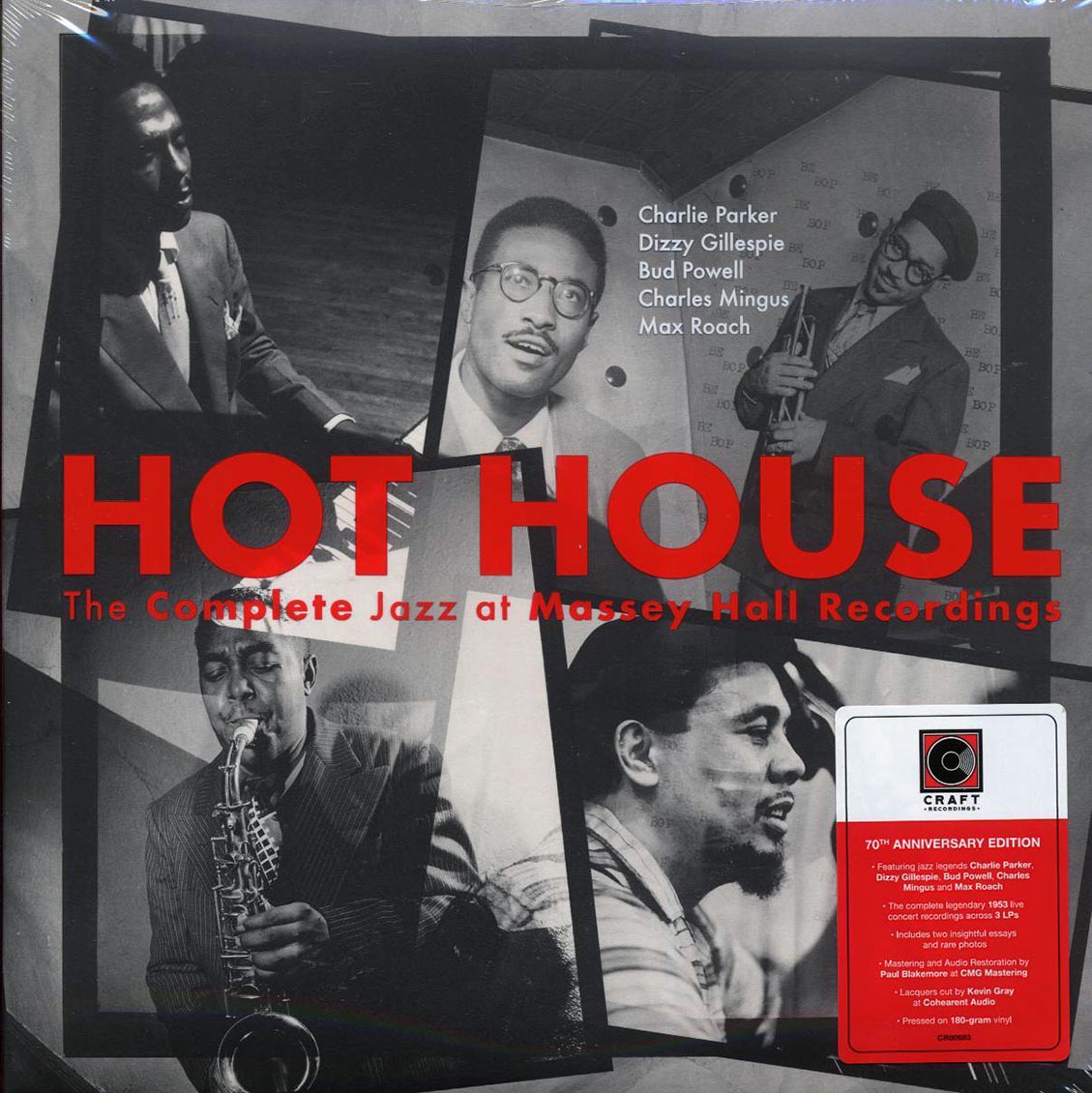 Charlie Parker, Dizzy Gillespie, Bud Powell, Charles Mingus, Max Roach - Hot House: The Complete Jazz At Massey Hall Recordings (Live 1953) (ltd. ed.) (3xLP) (box set) (180g) - Vinyl LP
