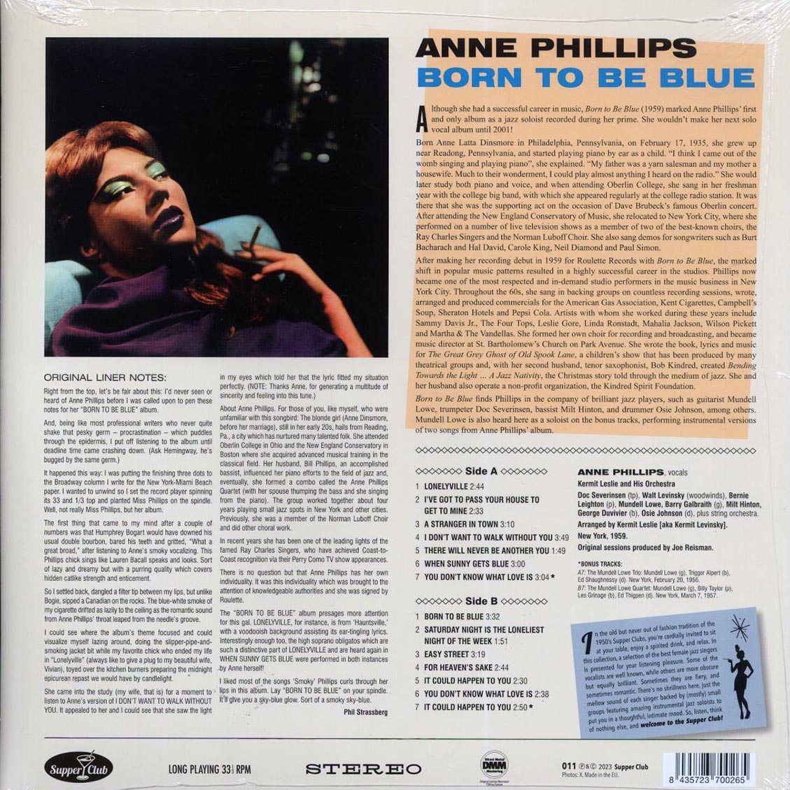 Anne Phillips - Born To Be Blue (+2 bonus tracks) (ltd. ed.) (180g) - Vinyl LP, LP