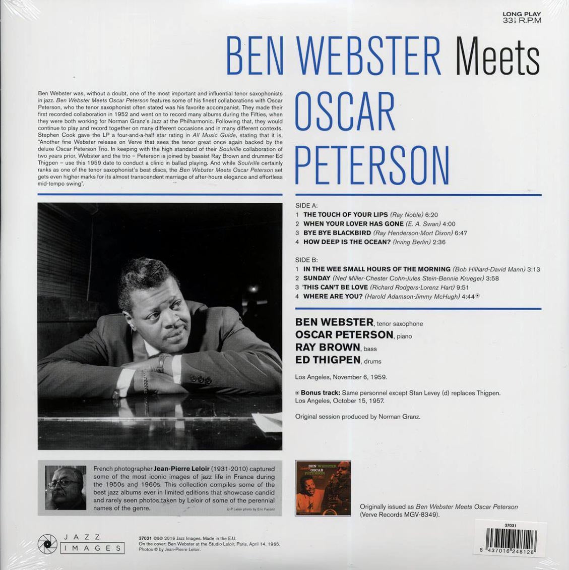 Ben Webster, Oscar Peterson - Ben Webster Meets Oscar Peterson (+bonus track) (ltd. ed.) (180g) - Vinyl LP, LP