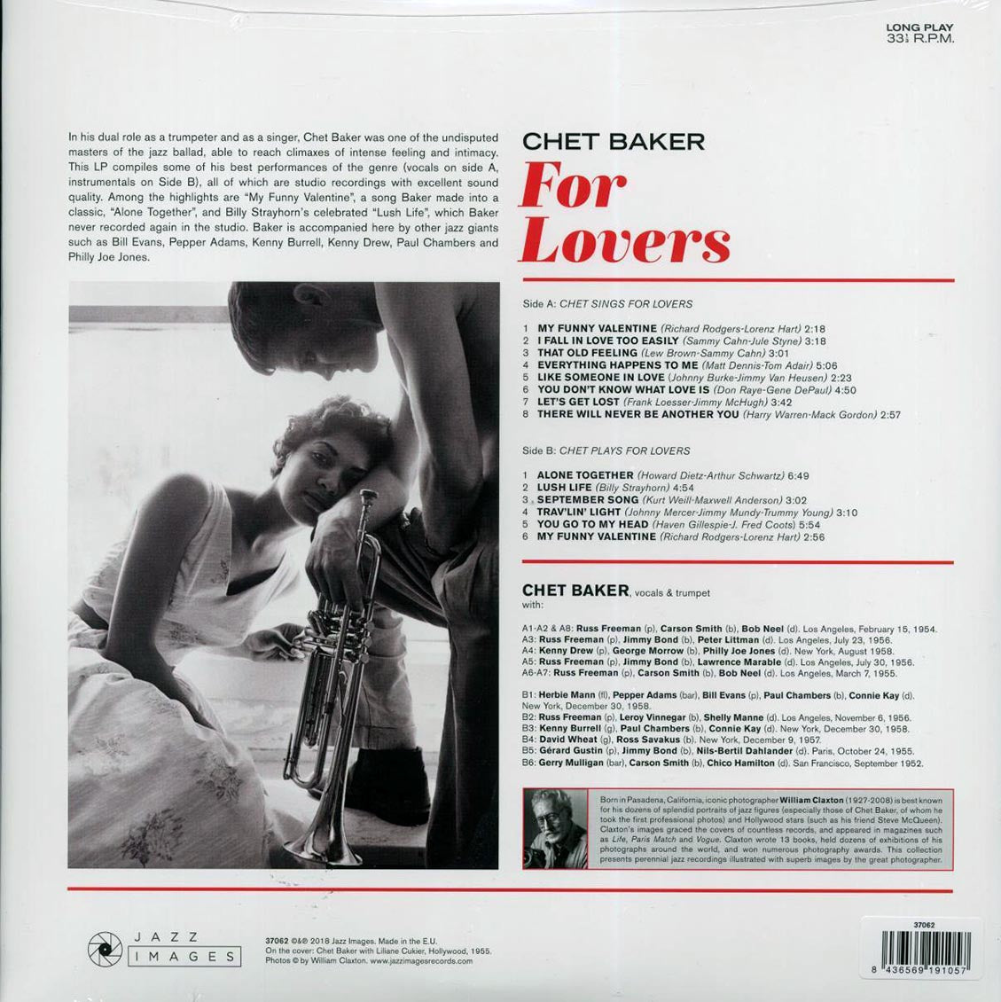 Chet Baker - For Lovers (ltd. ed.) (180g) - Vinyl LP, LP