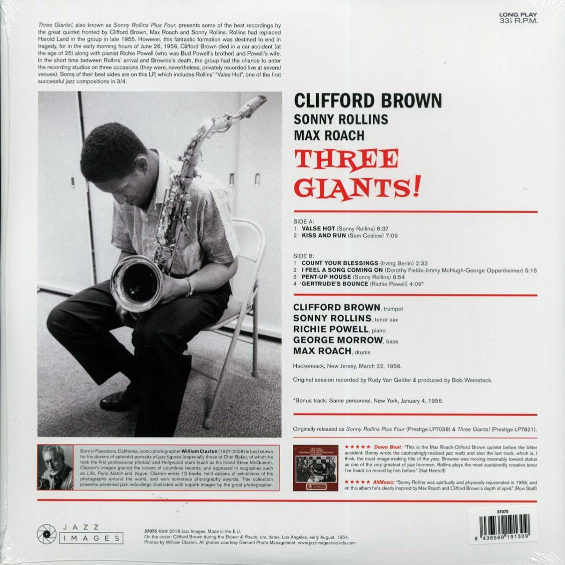 Clifford Brown, Sonny Rollins, Max Roach - Three Giants! (+bonus track) (ltd. ed.) (180g) - Vinyl LP, LP