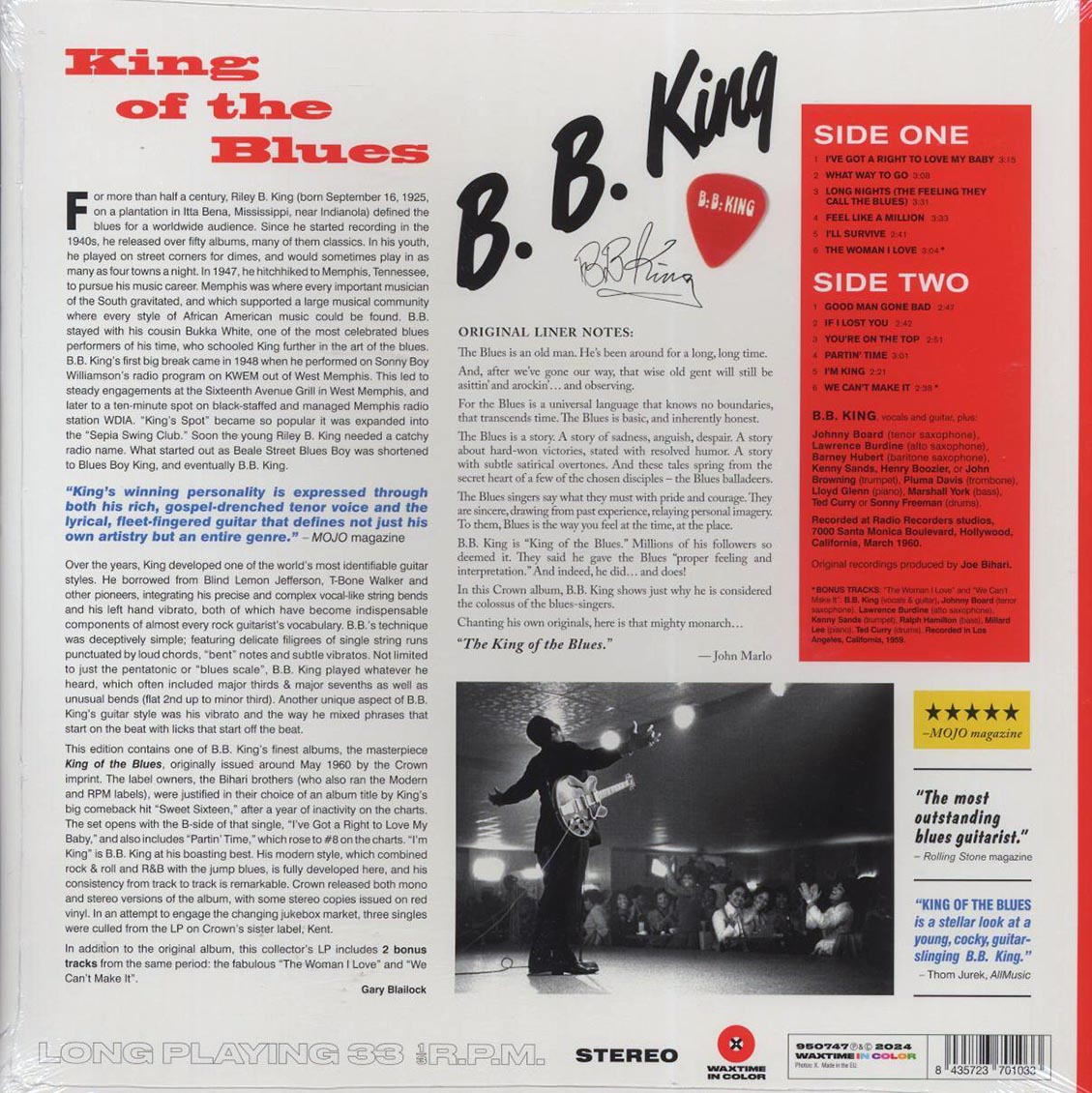 BB King - King Of The Blues (+2 bonus tracks) (ltd. ed.) (180g) (red vinyl) - Vinyl LP, LP