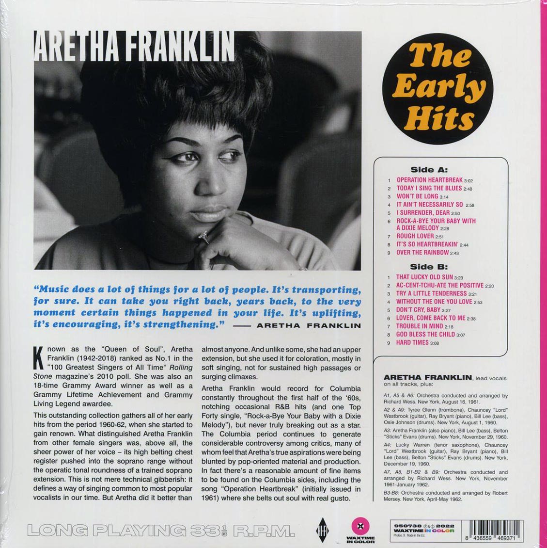 Aretha Franklin - The Early Hits (ltd. ed.) (180g) (pink vinyl) - Vinyl LP, LP