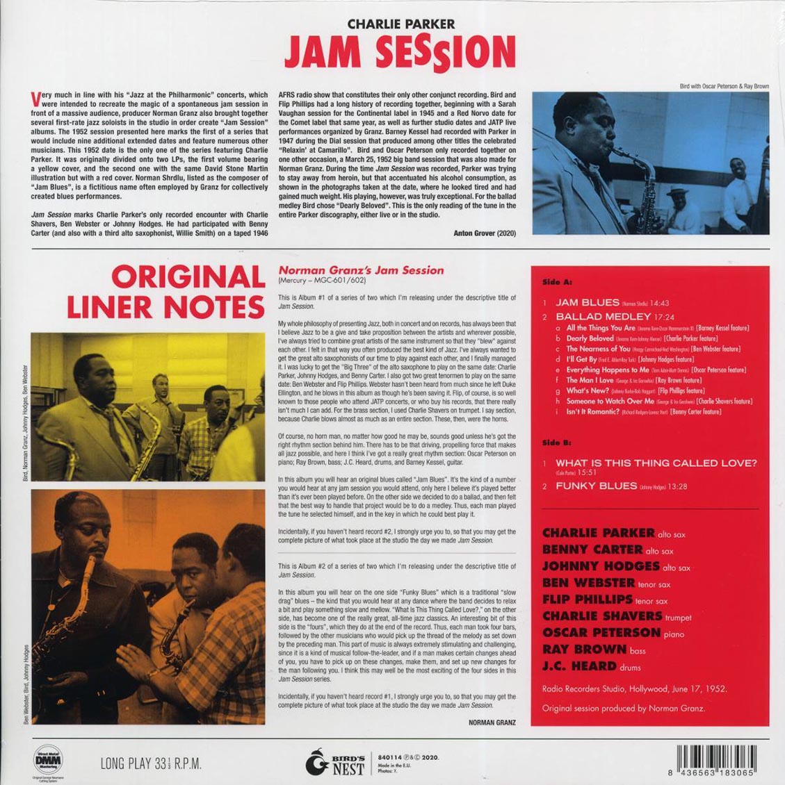 Charlie Parker - Jam Session (ltd. ed.) (180g) (yellow vinyl) - Vinyl LP, LP