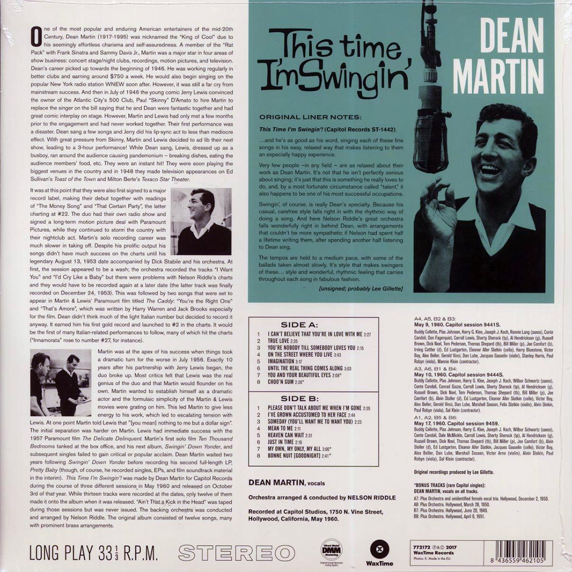 Dean Martin - This Time I'm Swingin'! (+4 bonus tracks) (ltd. ed.) (180g) - Vinyl LP, LP