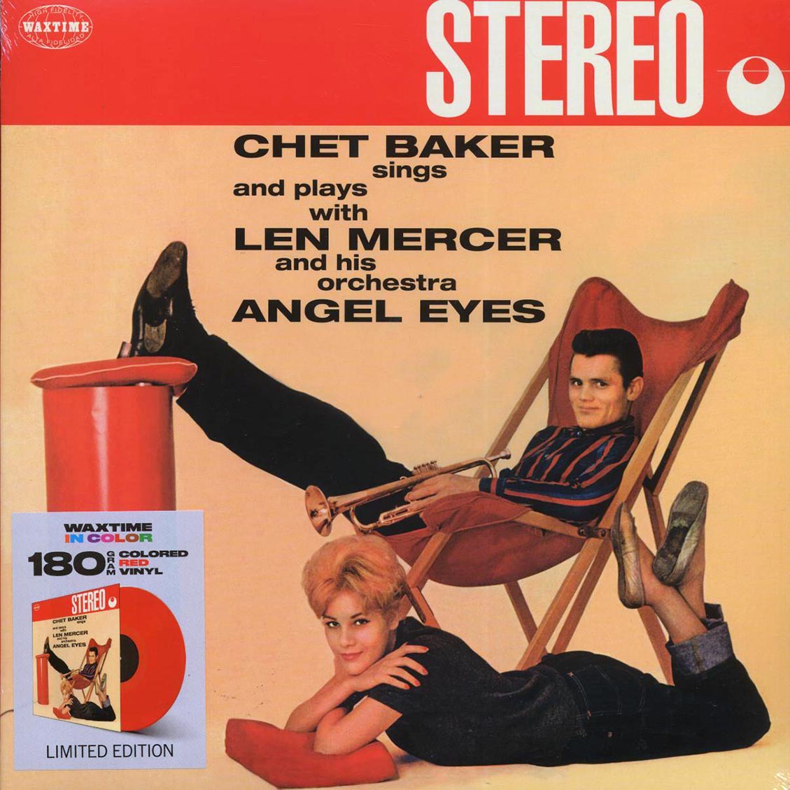 Chet Baker, Len Mercer & His Orchestra - Sings And Plays With Len Mercer And His Orchestra: Angel Eyes (+bonus track) (ltd. ed.) (180g) (red vinyl) - Vinyl LP