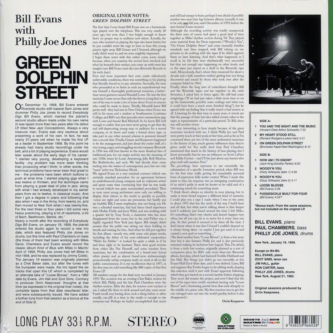 Bill Evans, Philly Joe Jones - Green Dolphin Street (+bonus track) (ltd. ed.) (180g) (green vinyl) - Vinyl LP, LP