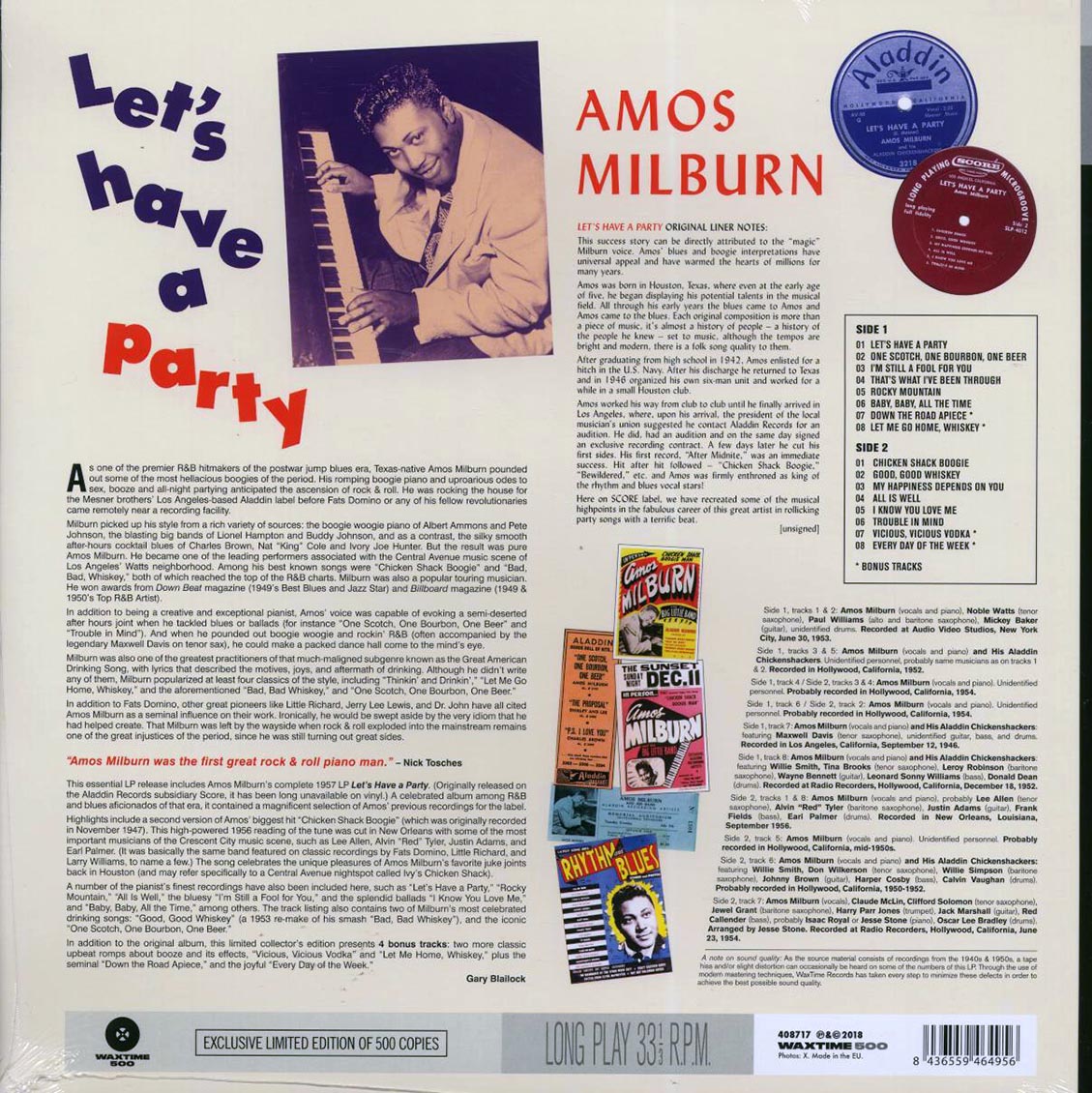 Amos Milburn - Let's Have A Party (+4 bonus tracks) (ltd. ed.) (180g) - Vinyl LP, LP