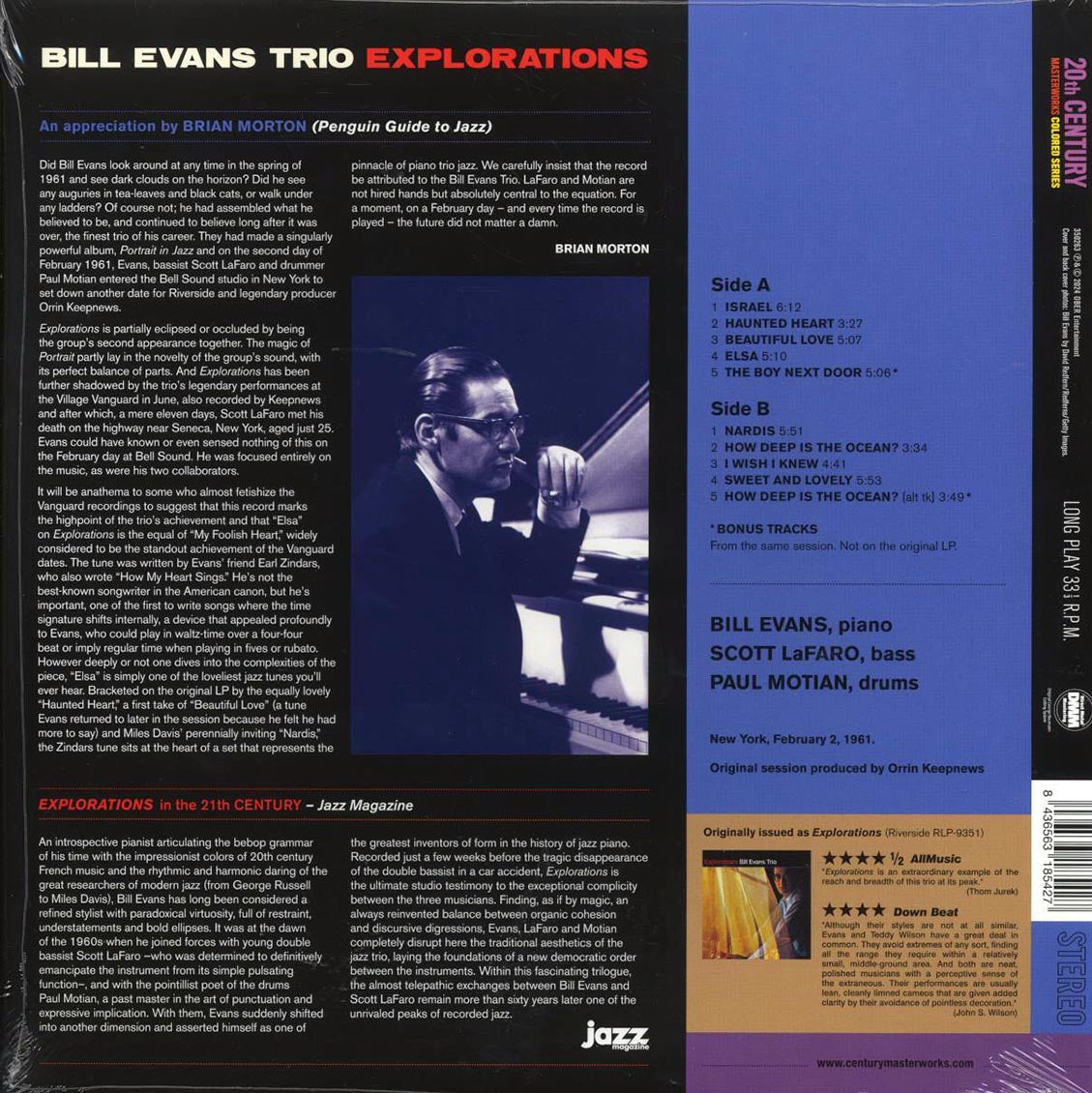 Bill Evans Trio - Explorations (+2 bonus tracks) (ltd. ed.) (180g) (red vinyl) - Vinyl LP, LP