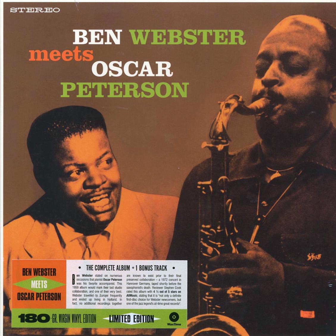 Ben Webster, Oscar Peterson - Ben Webster Meets Oscar Peterson (+bonus track) (ltd. ed.) (180g) - Vinyl LP
