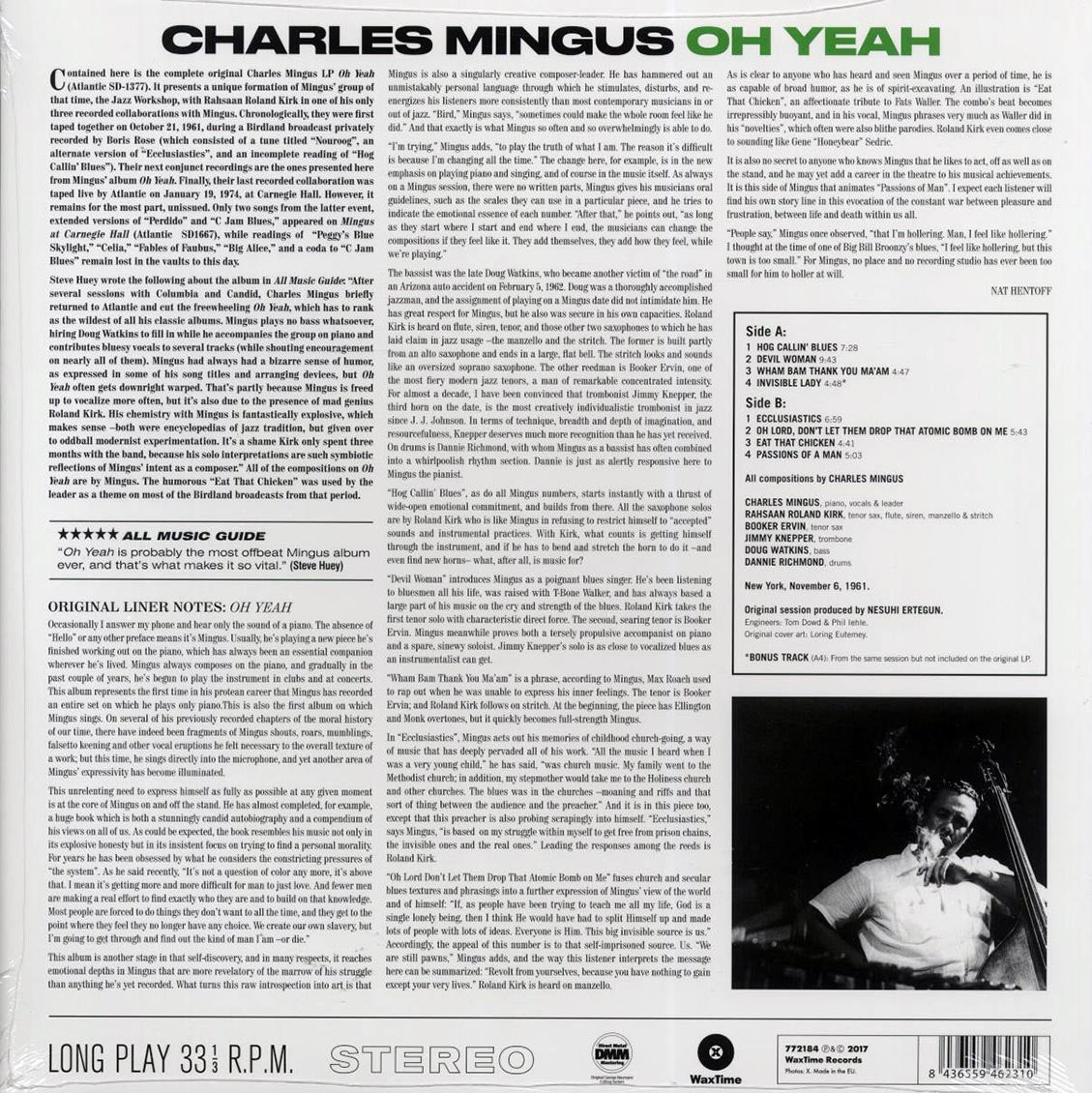 Charles Mingus - Oh Yeah (ltd. ed.) (180g) - Vinyl LP, LP