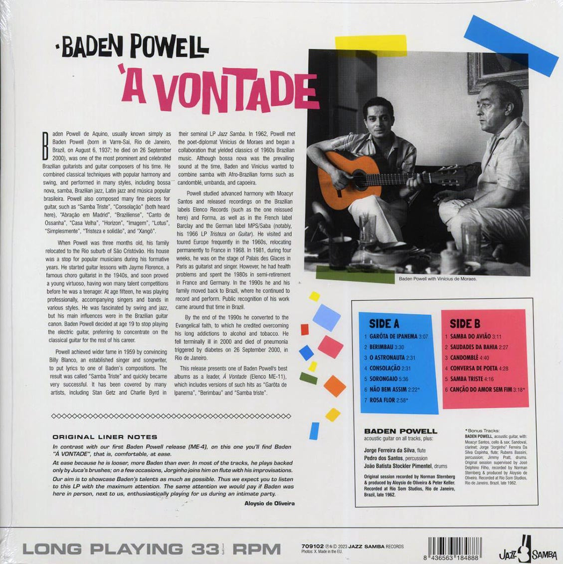 Baden Powell - À Vontade (+3 bonus tracks) (ltd. ed.) (180g) - Vinyl LP, LP