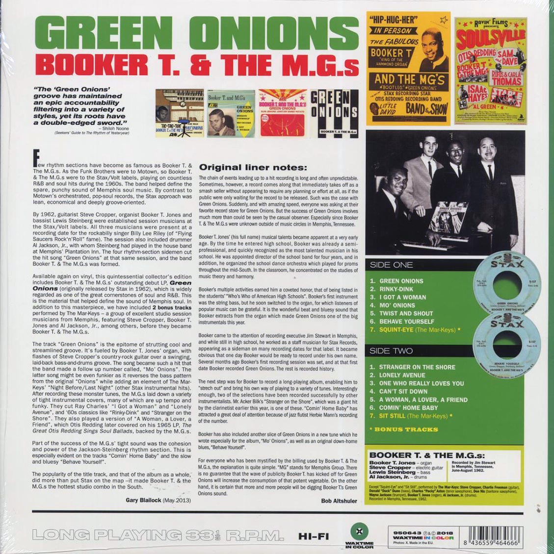 Booker T & The MG's - Green Onions (+2 bonus tracks) (ltd. ed.) (180g) (green vinyl) - Vinyl LP, LP