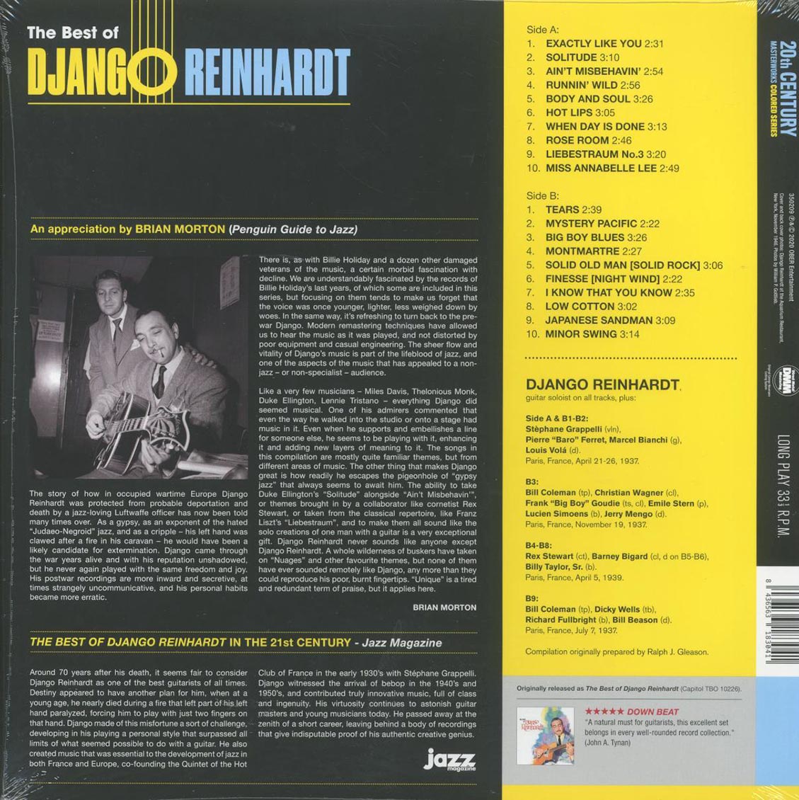 Django Reinhardt - The Best Of Django Reinhardt (ltd. ed.) (180g) (yellow vinyl) - Vinyl LP, LP
