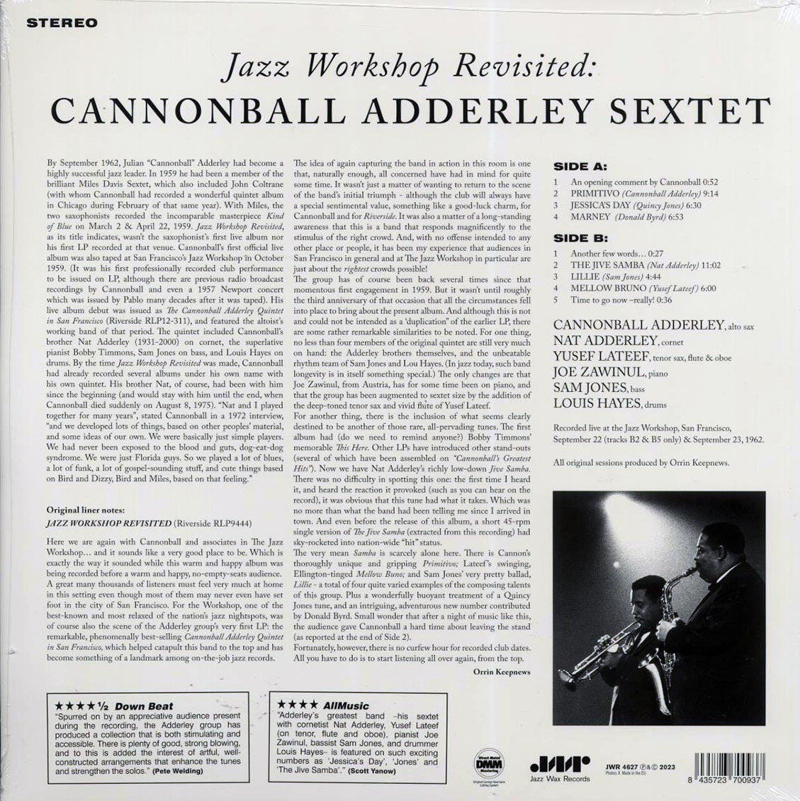 Cannonball Adderley Sextet - Jazz Workshop Revisited (ltd. ed.) (180g) - Vinyl LP, LP