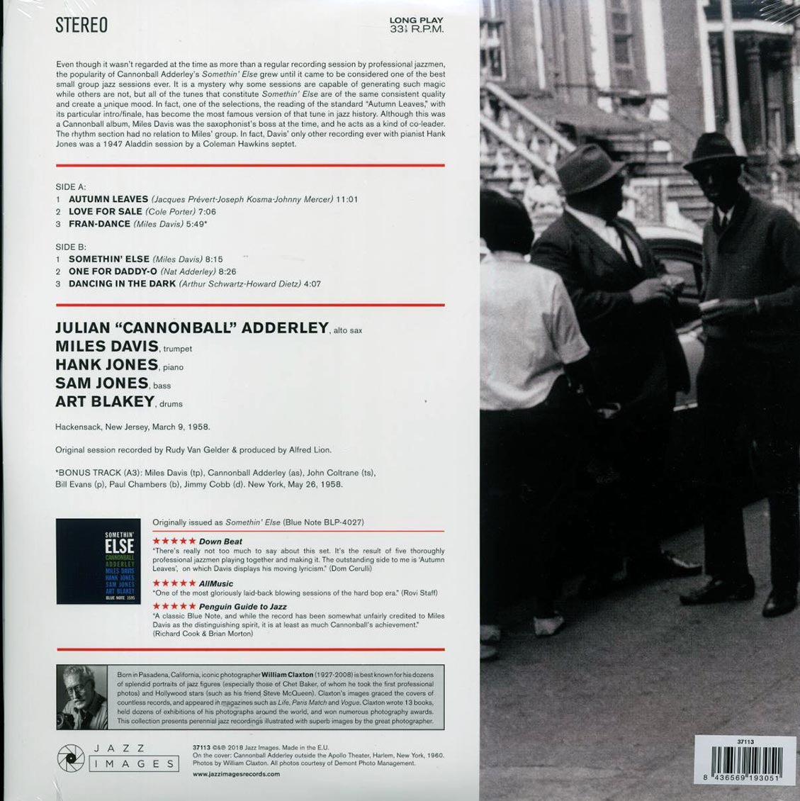 Cannonball Adderley, Miles Davis - Somethin' Else (+bonus track) (ltd. ed.) (180g) - Vinyl LP, LP