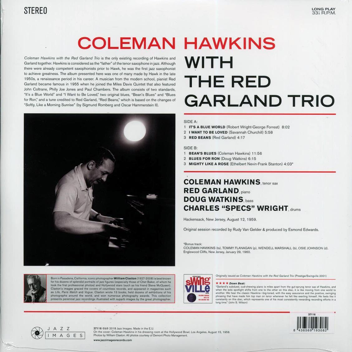 Coleman Hawkins, Red Garland Trio - Coleman Hawkins With The Red Garland Trio (+bonus track) (ltd. ed.) (180g) - Vinyl LP, LP