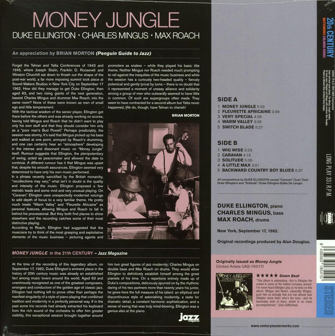 Duke Ellington, Charles Mingus, Max Roach - Money Jungle (ltd. ed.) (180g) (blue vinyl) - Vinyl LP, LP