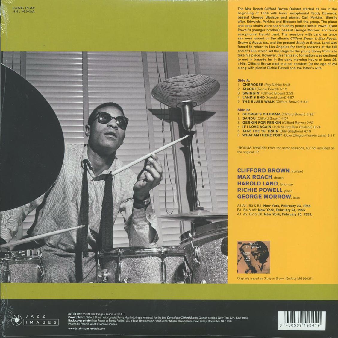 Clifford Brown, Max Roach - Study in Brown (+2 bonus tracks) (ltd. ed.) (180g) - Vinyl LP, LP