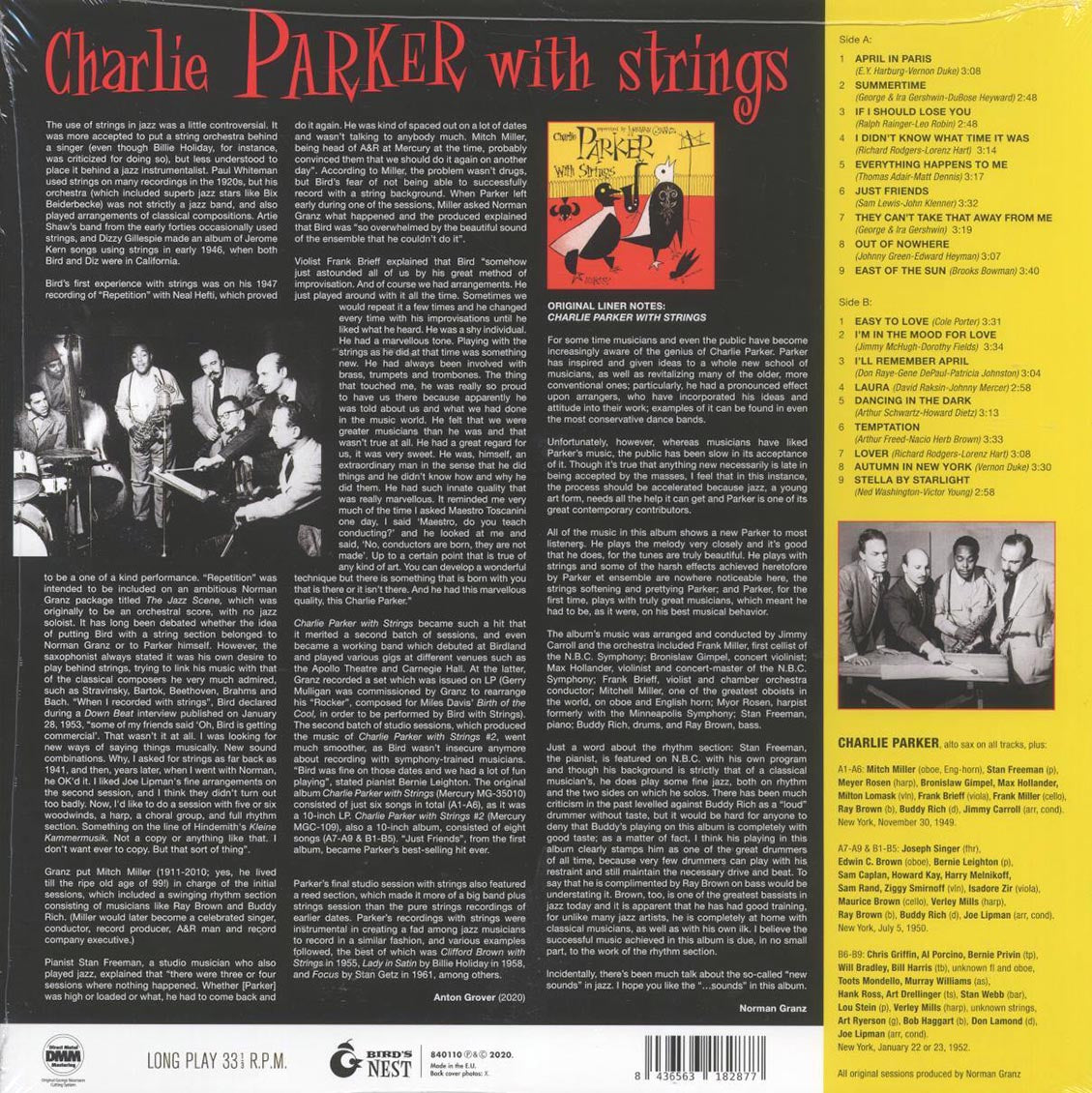 Charlie Parker - Charlie Parker With Strings (ltd. ed.) (180g) (blue vinyl) - Vinyl LP, LP