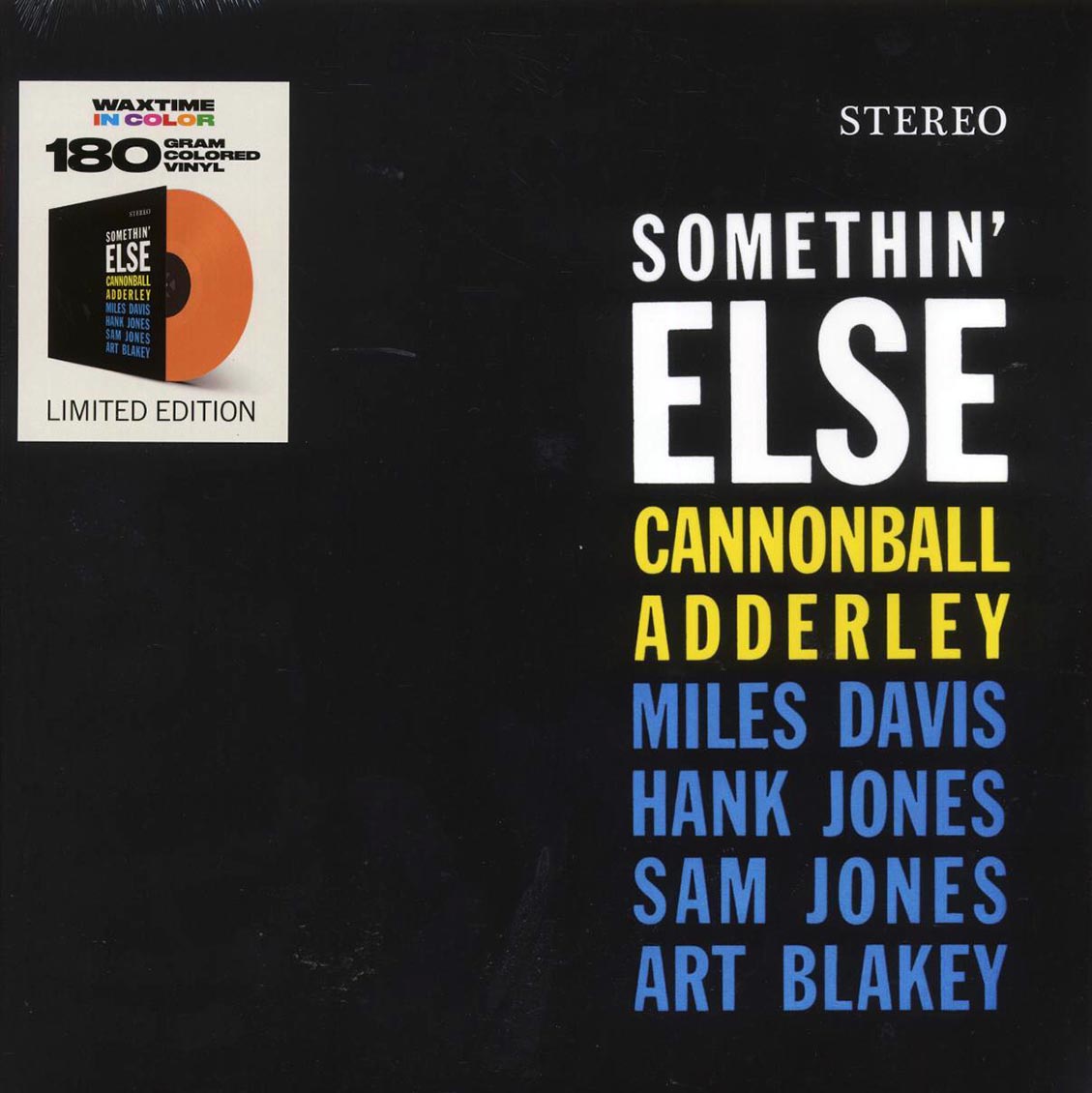 Cannonball Adderley, Miles Davis, Hank Jones, Sam Jones, Art Blakey - Somethin' Else (+bonus track) (ltd. ed.) (180g) (orange vinyl) - Vinyl LP
