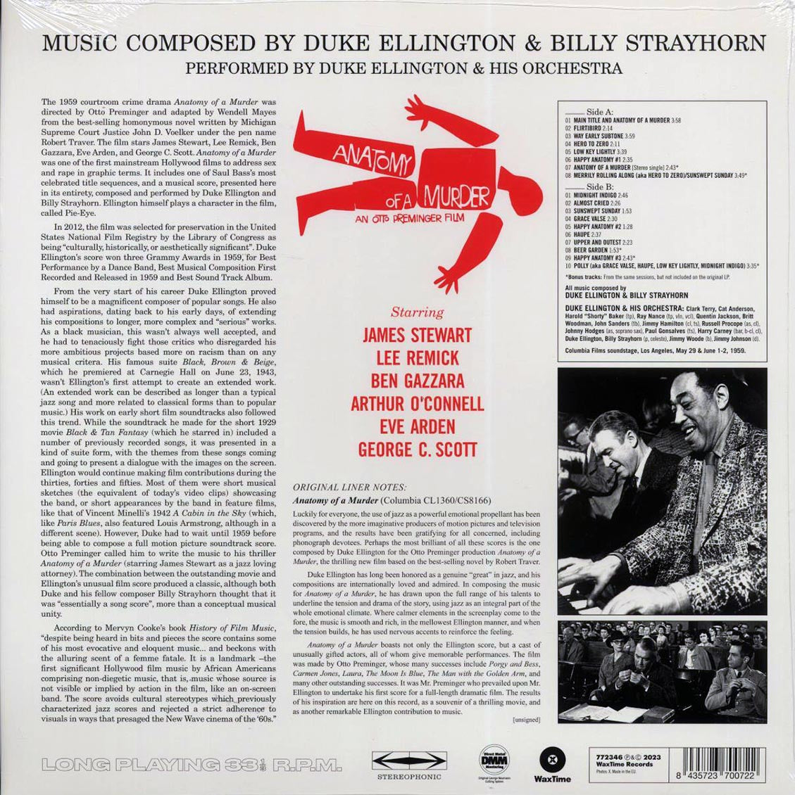 Duke Ellington & His Orchestra, Billy Strayhorn - Otto Preminger's Anatomy Of A Murder: From The Soundtrack Of The Motion Picture (+5 bonus tracks) (ltd. ed.) (180g) - Vinyl LP, LP