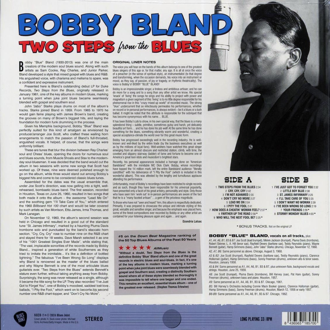 Bobby Bland - Two Steps From The Blues (+5 bonus tracks) (ltd. ed.) (180g) - Vinyl LP, LP