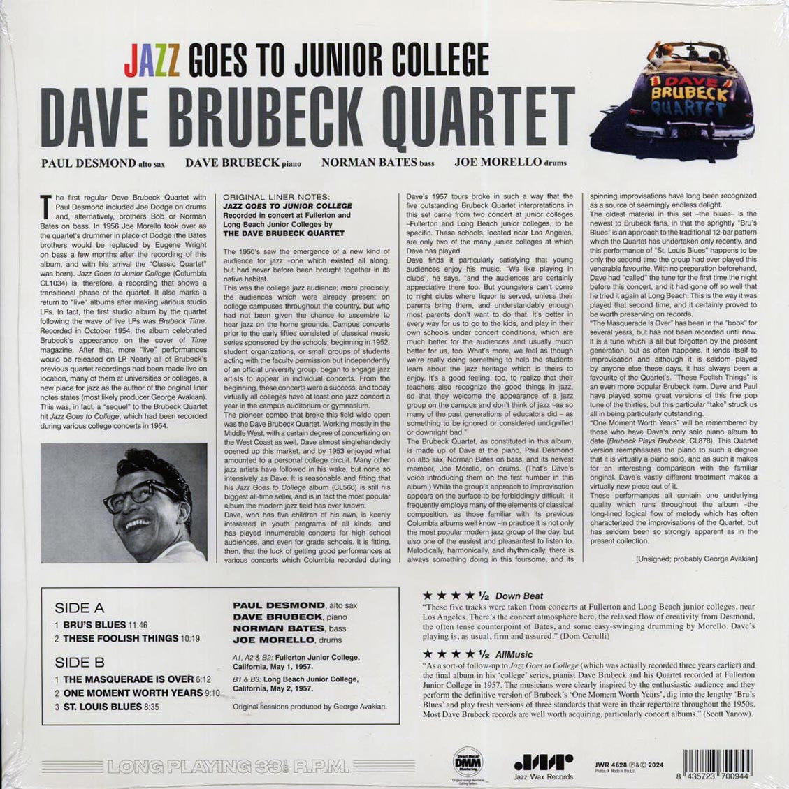 Dave Brubeck Quartet - Jazz Goes To Junior College (ltd. ed.) (180g) - Vinyl LP, LP