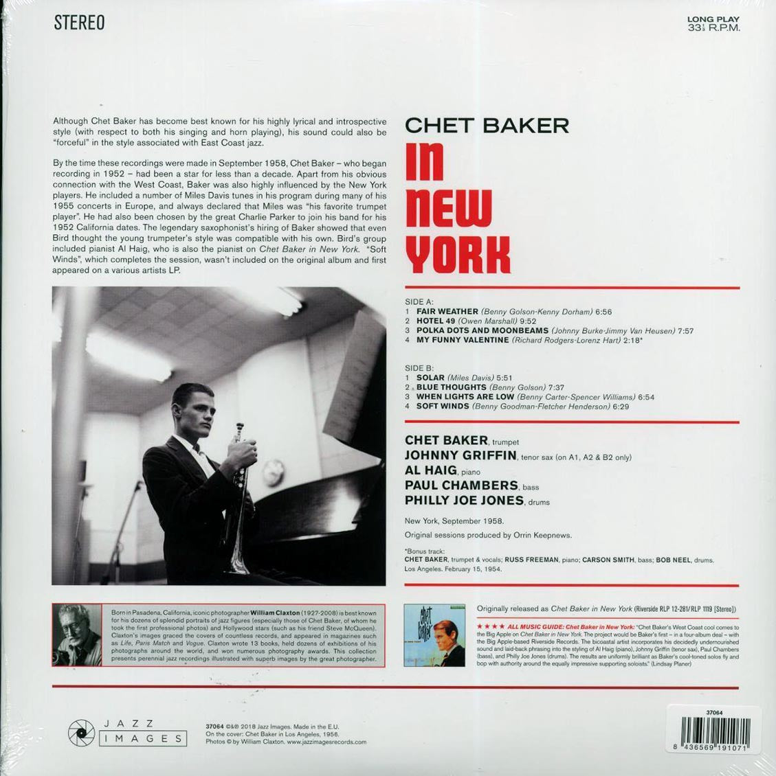 Chet Baker - In New York (ltd. ed.) (180g) - Vinyl LP, LP