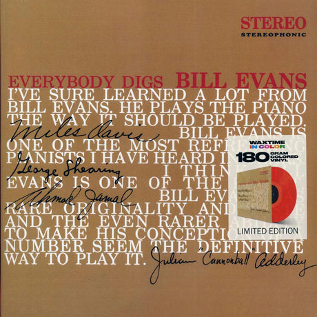 Bill Evans - Everybody Digs Bill Evans (ltd. ed.) (180g) (red vinyl) - Vinyl LP, LP
