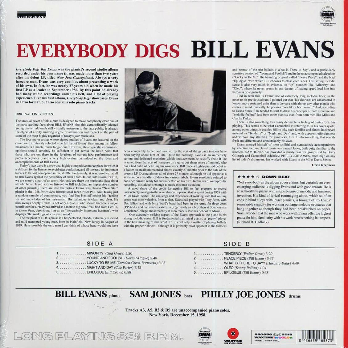 Bill Evans - Everybody Digs Bill Evans (ltd. ed.) (180g) (red vinyl) - Vinyl LP, LP