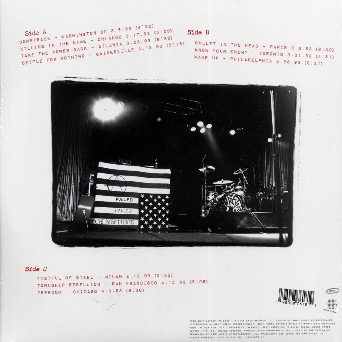 Rage Against The Machine - Live On Tour 1993 (RSD 2025) (ltd. ed.) (2xLP) - Vinyl LP, LP