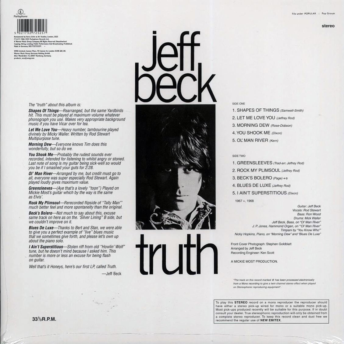 Jeff Beck - Truth (ltd. ed.) (remastered) (orange vinyl) - Vinyl LP, LP