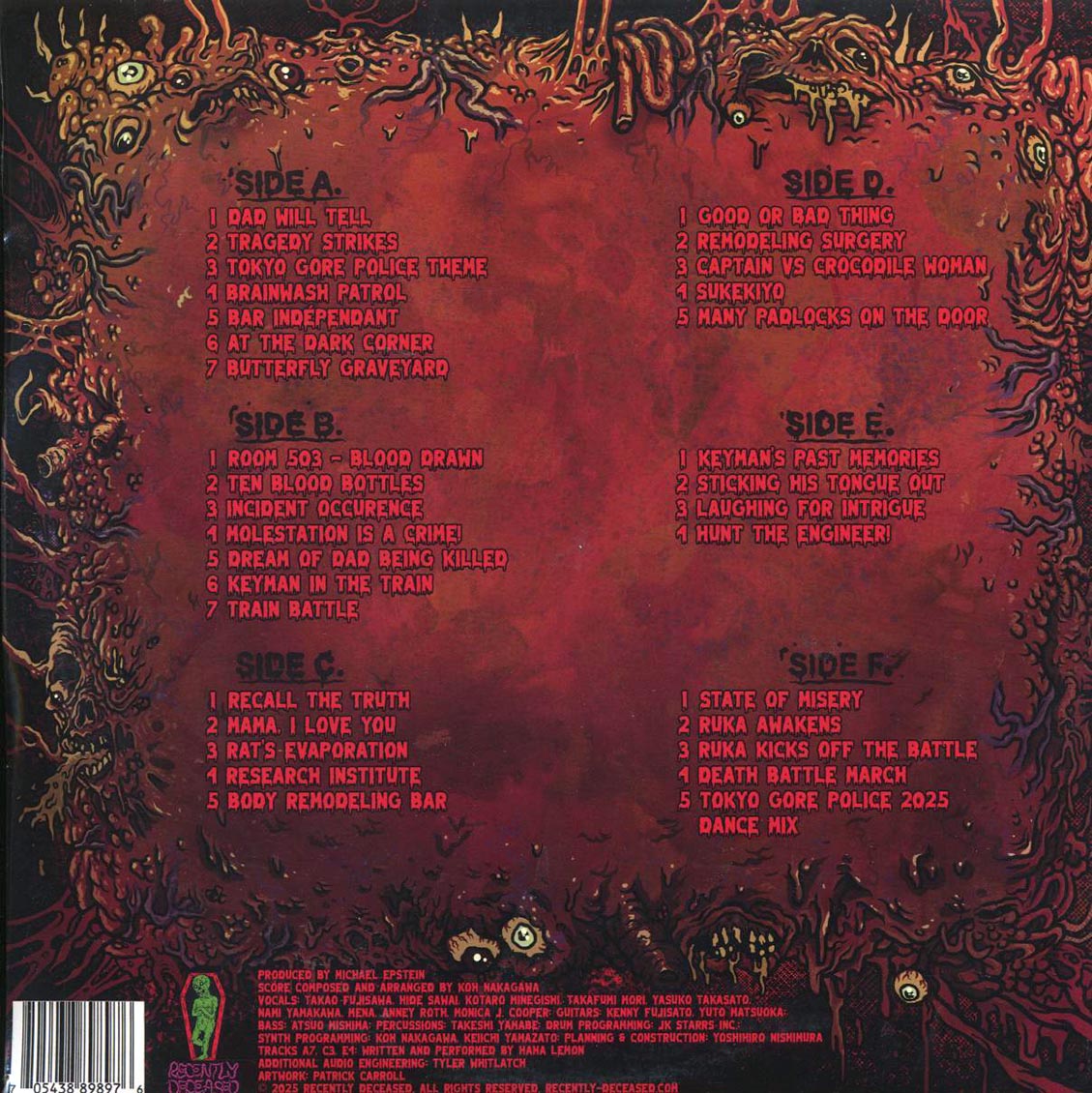 Koh Nakagawa - Tokyo Gore Police (RSD 2025) (ltd. ed.) (3xLP) (red vinyl) - Vinyl LP, LP