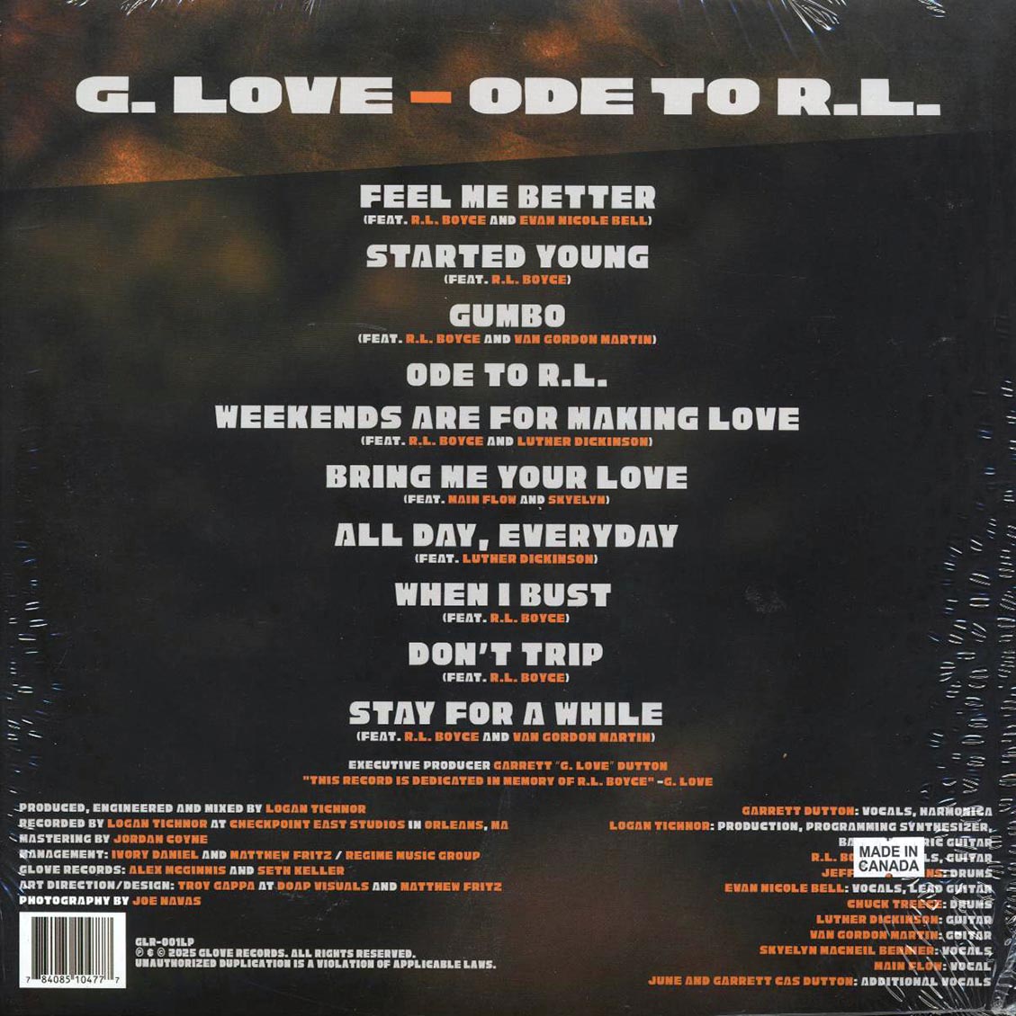 G Love - Ode To R.L. (RSD 2025) - Vinyl LP, LP