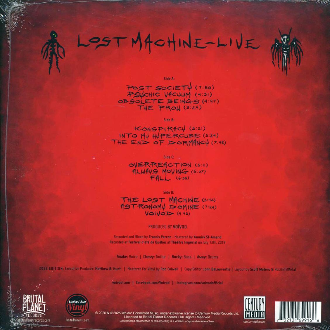 Voivod - Lost Machine - Live (RSD 2025) (ltd. ed.) (2xLP) (orange/strawberry swirl vinyl) - Vinyl LP, LP