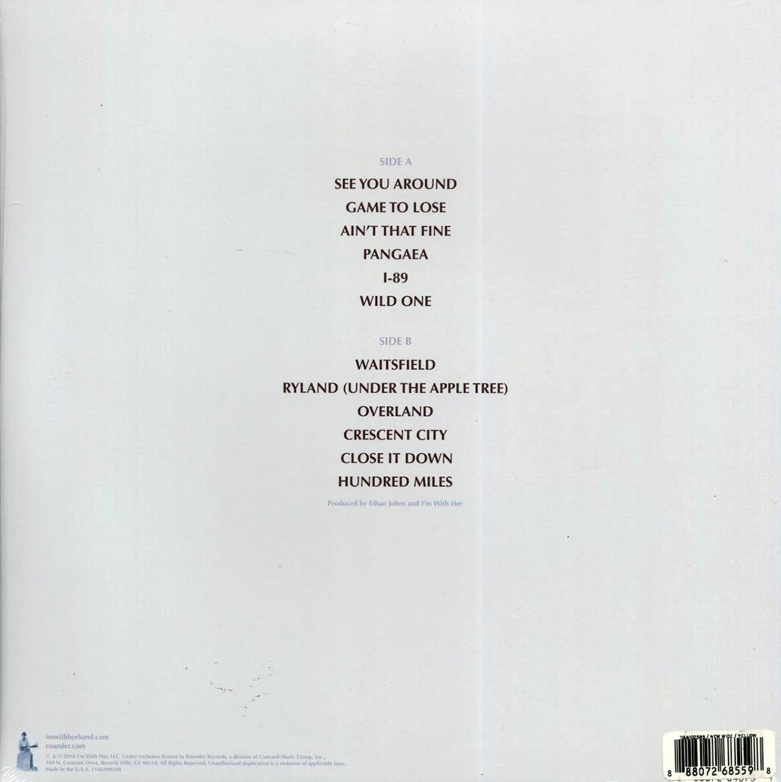 I'm With Her - See You Around (yellow vinyl) - Vinyl LP, LP