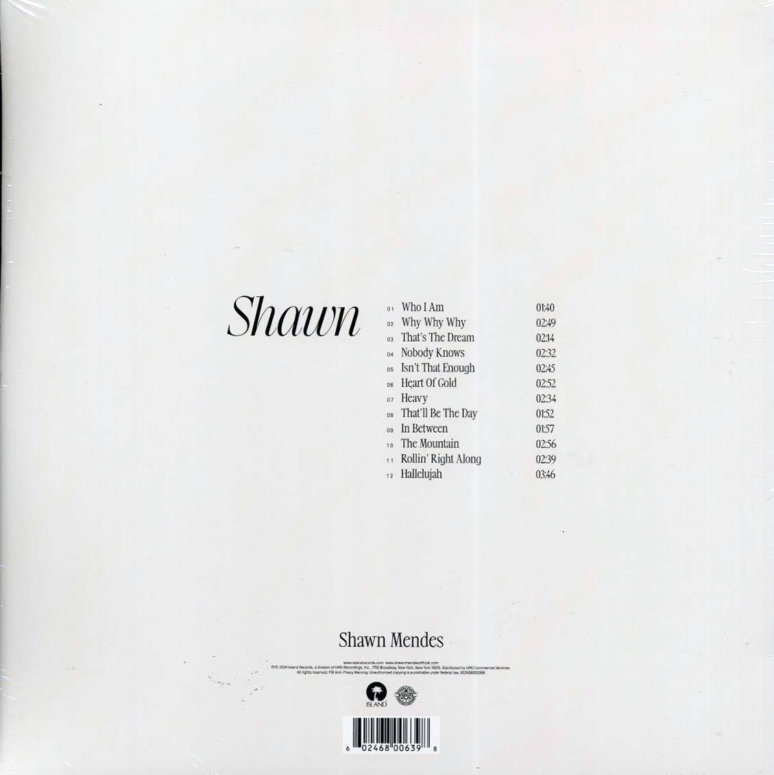 Shawn Mendes - Shawn (milky clear vinyl) - Vinyl LP, LP