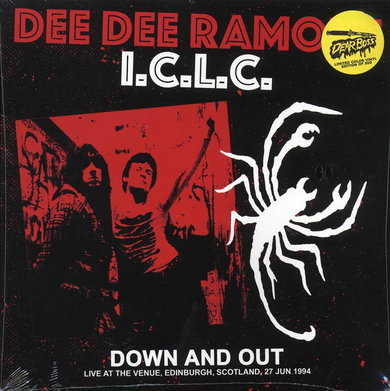 Dee Dee Ramone ICLC - Down And Out: Live At The Venue, Edinburgh, Scotland, 27 June 1994 (ltd. 300 copies made) (red vinyl) - Vinyl LP