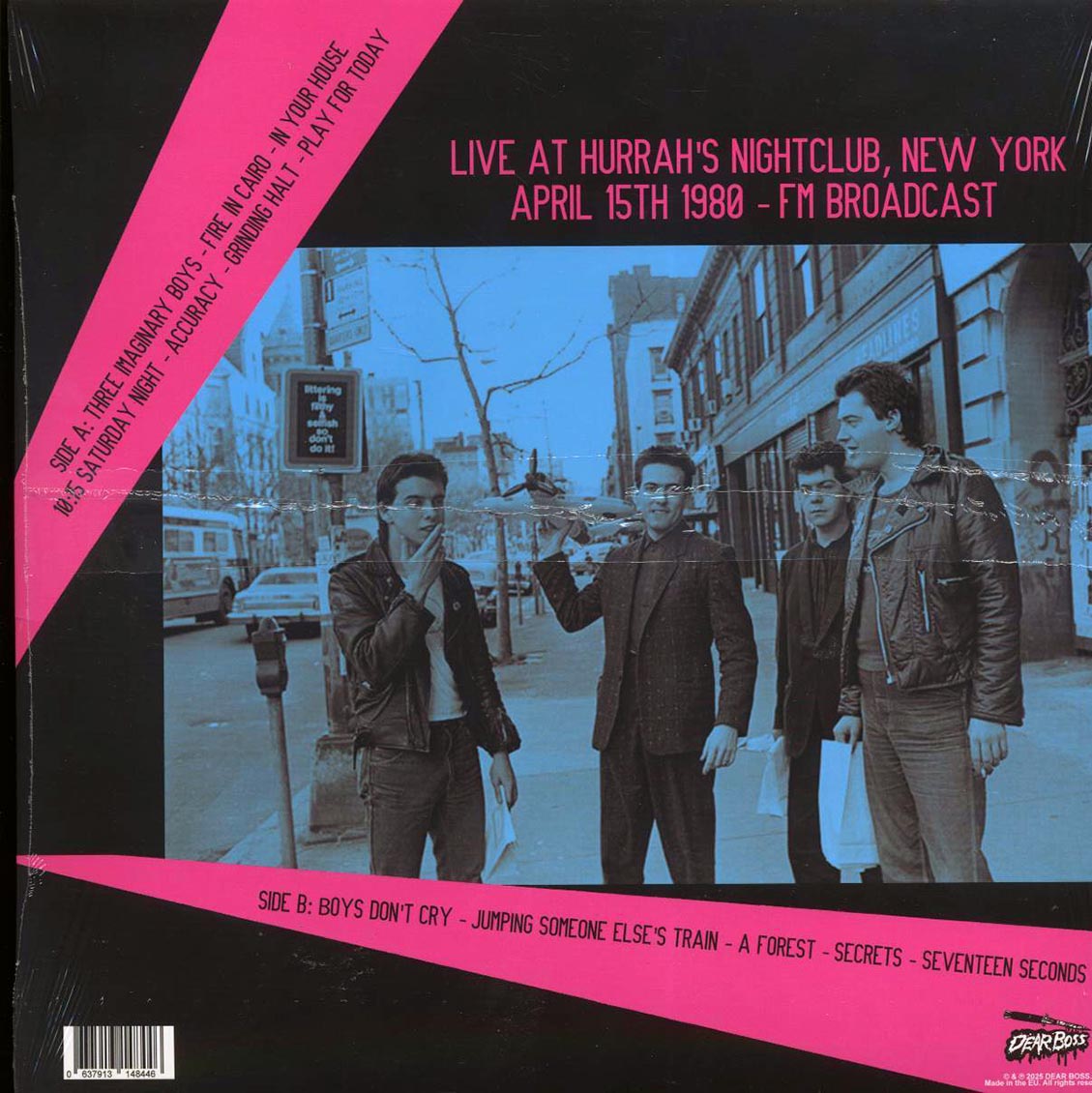The Cure - Live At Hurrah's Nightclub, New York, April 15th 1980 (ltd. 300 copies made) (pink vinyl) - Vinyl LP, LP