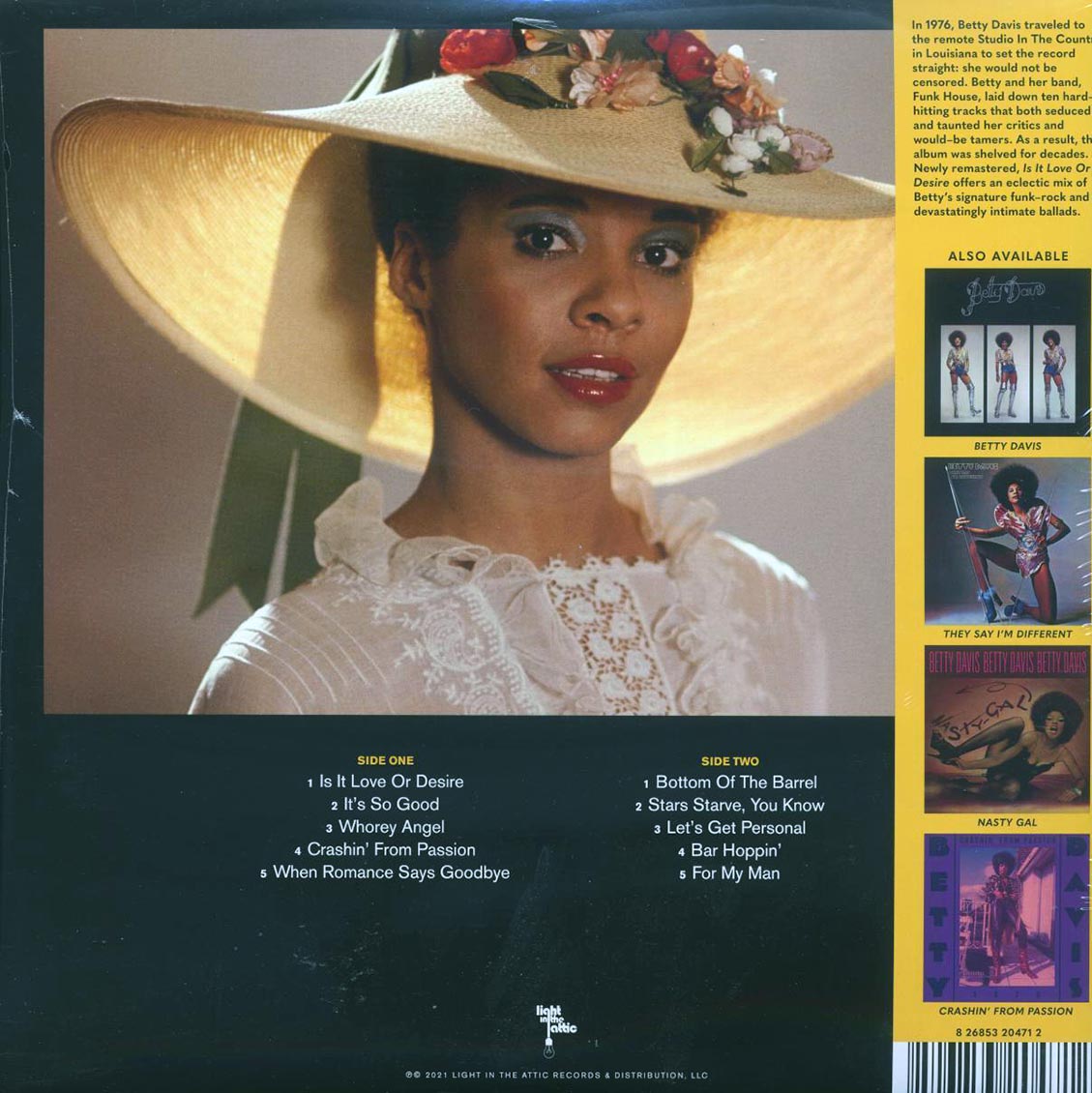 Betty Davis - Is It Love Or Desire (silver metallic vinyl) (RTI press) - Vinyl LP, LP